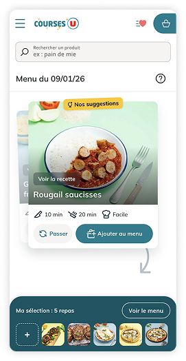 Choisissez vos repas