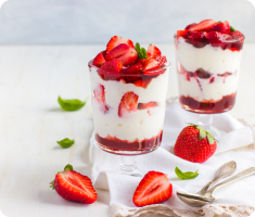 Desserts gourmands et estivaux